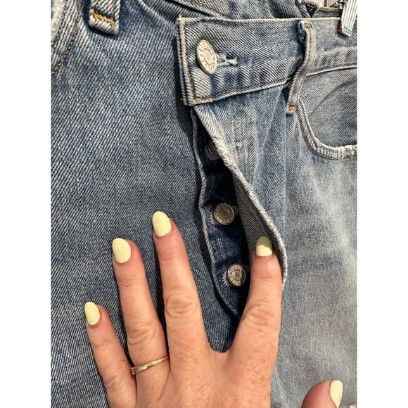 AGOLDE Criss Cross Jean Skirt Size 27 - Picture 4 of 6